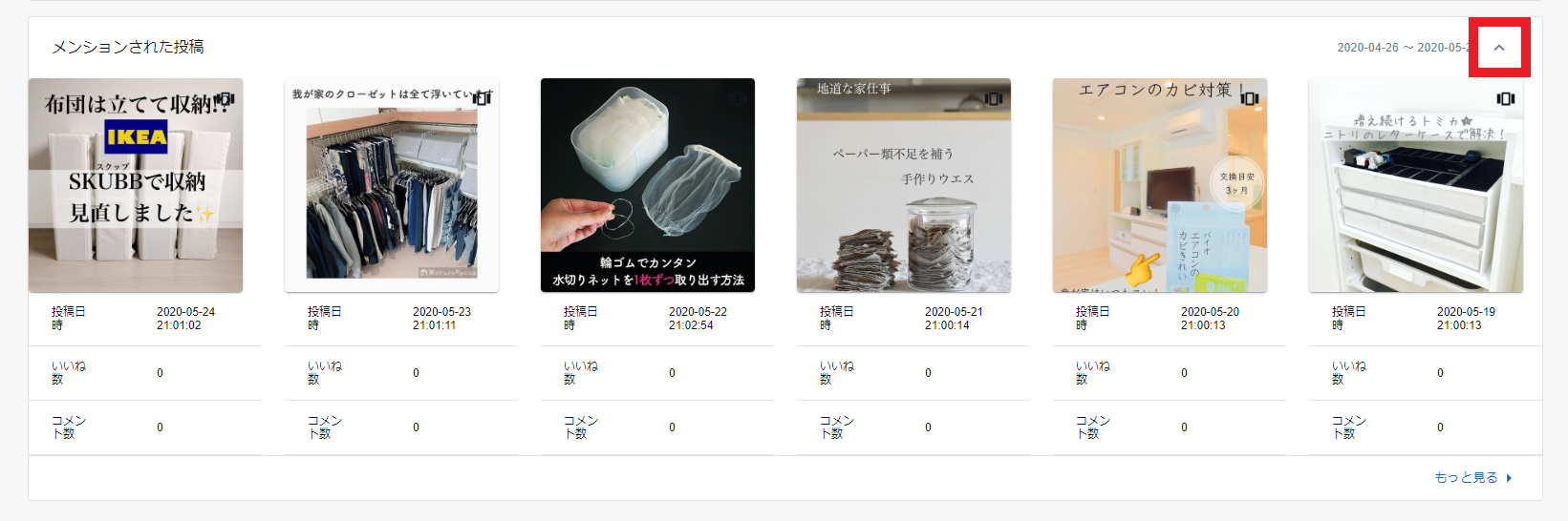 タグ付けユーザー分析 メンションされた投稿▼ mark.png